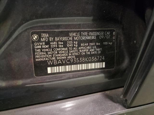WBAVC93538K036724 BMW 328 XI