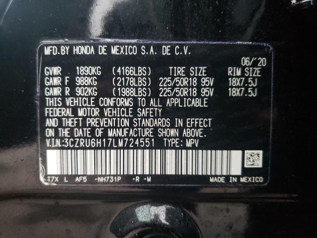 2020 HONDA HR-V SPORT - 3CZRU6H17LM724551