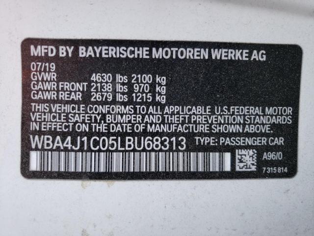 2020 BMW 430I GRAN - WBA4J1C05LBU68313