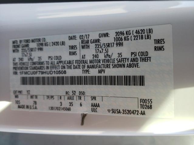 2017 FORD ESCAPE S 1FMCU0F79HUD10508