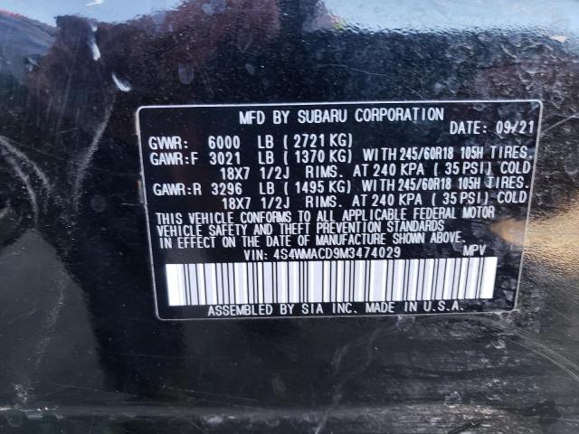 4S4WMACD9M3474029 Subaru Ascent Premium