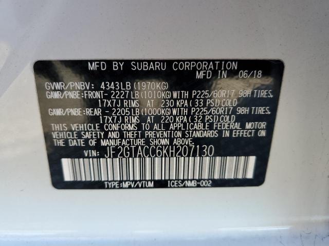 JF2GTACC6KH207130 Subaru Crosstrek Premium