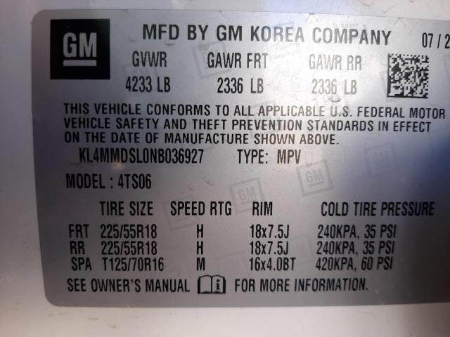KL4MMDSL0NB036927 Buick Encore Gx Select
