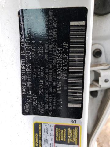 KNAGT4L30J5216354 KIA Optima