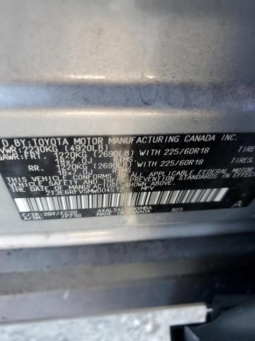 2021 TOYOTA RAV4 XSE 2T3E6RFV5MW004512