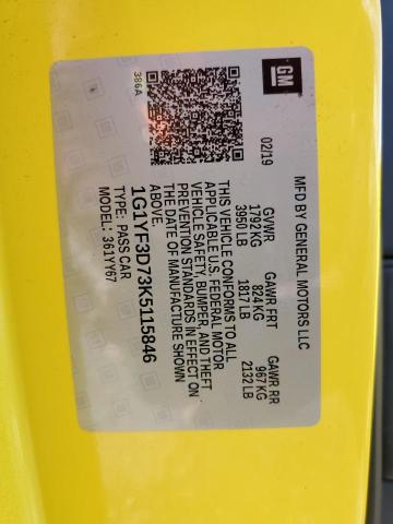 2019 CHEVROLET CORVETTE S - 1G1YF3D73K5115846