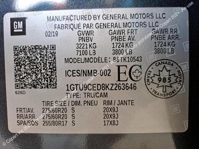 1GTU9CED8KZ263646 GMC Sierra