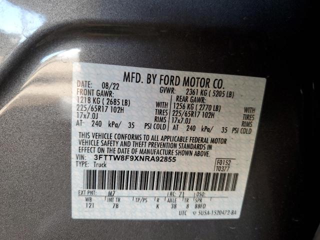 2022 FORD MAVERICK X - 3FTTW8F9XNRA92855