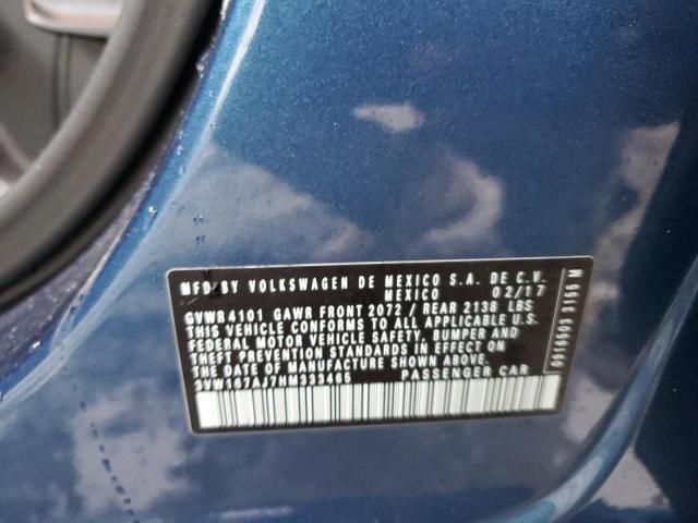 2017 VOLKSWAGEN JETTA S - 3VW167AJ7HM333465