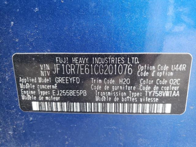 JF1GR7E61CG201076 Subaru Impreza Wrx