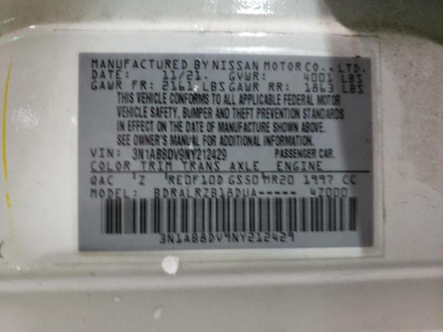 2022 NISSAN SENTRA SR - 3N1AB8DV9NY212429
