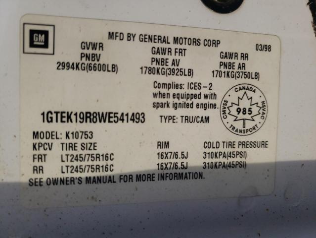1GTEK19R8WE541493 GMC Sierra K1500