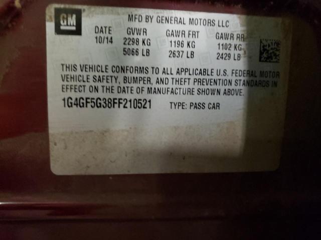 2015 BUICK LACROSSE P - 1G4GF5G38FF210521