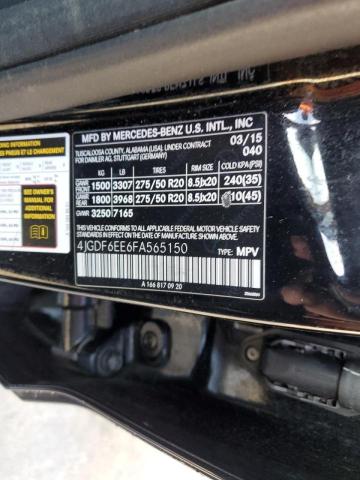 2015 MERCEDES-BENZ GL 450 4MA - 4JGDF6EE6FA565150