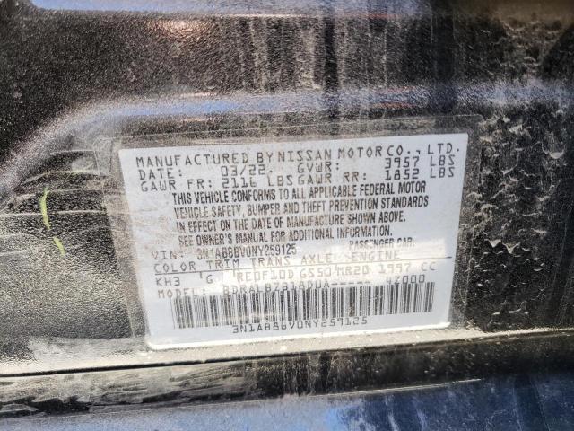 2022 NISSAN SENTRA S 3N1AB8BV0NY259125