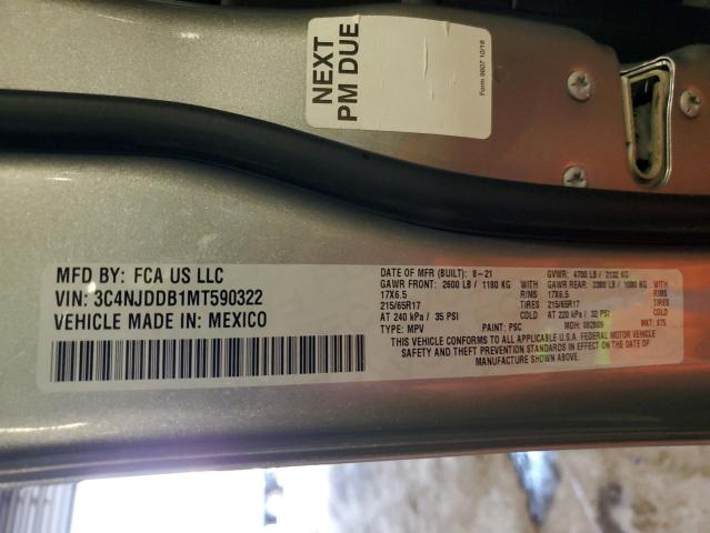 3C4NJDDB1MT590322 Jeep Compass Trailhawk