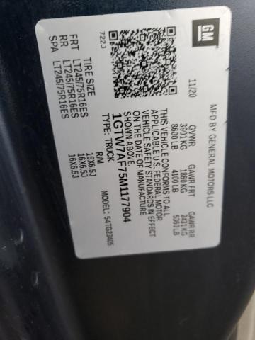 2021 GMC SAVANA G25 1GTW7AF75M1177904