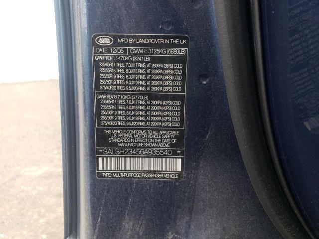 SALSH23456A935540 Land Rover Range Rover Sport Supercharged