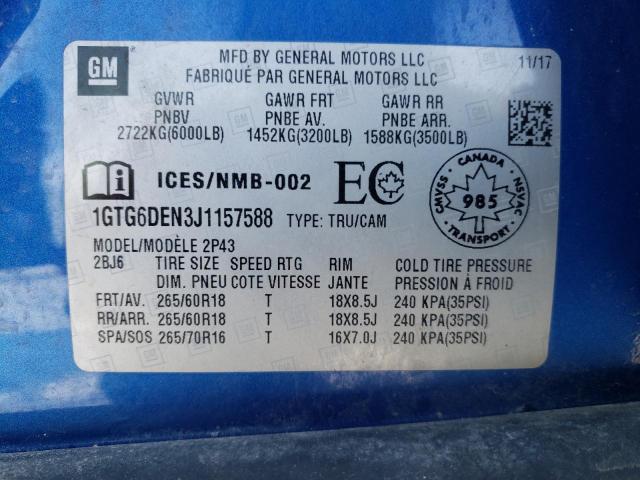 1GTG6DEN3J1157588 GMC CANYON SLT