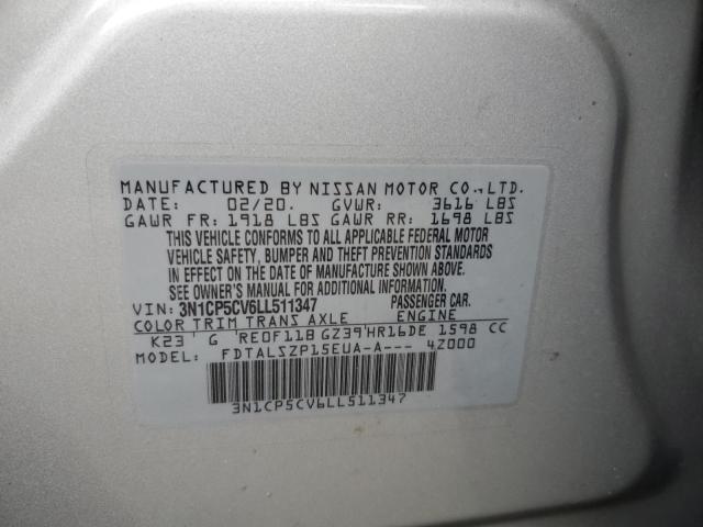 2020 NISSAN KICKS SV - 3N1CP5CV6LL511347