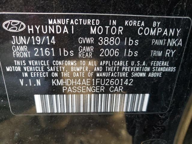 2015 HYUNDAI ELANTRA SE KMHDH4AE1FU260142