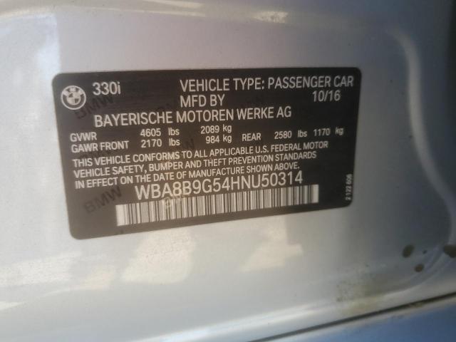 2017 BMW 330 I - WBA8B9G54HNU50314