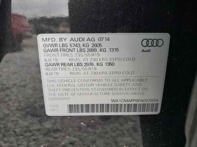 2015 AUDI Q5 TDI PRE - WA1CMAFP6FA023954