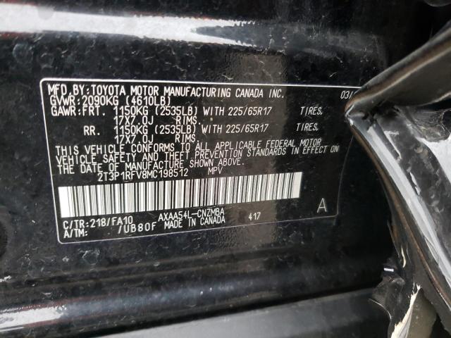 2021 TOYOTA RAV4 XLE 2T3P1RFV8MC198512