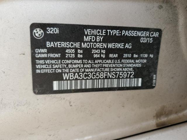 2015 BMW 320 I XDRI - WBA3C3G58FNS75972