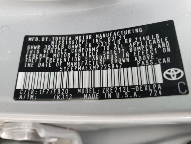 2021 TOYOTA /S/LE/XLE - 5YFEPMAEXMP225847