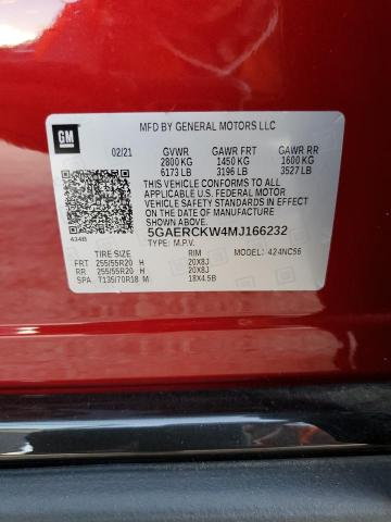 2021 BUICK ENCLAVE PR - 5GAERCKW4MJ166232