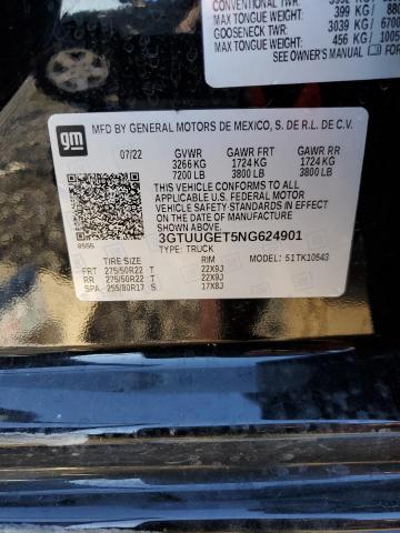 3GTUUGET5NG624901 GMC Sierra K1500 Denali