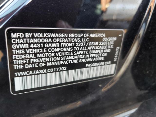 2020 VOLKSWAGEN PASSAT SEL - 1VWCA7A30LC017702