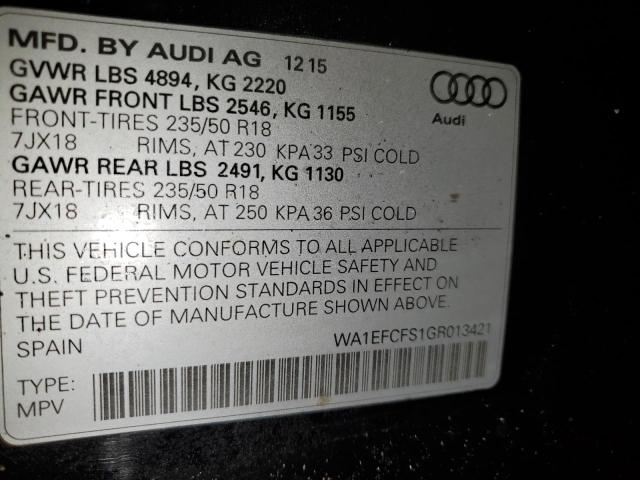 2016 AUDI Q3 PREMIUM - WA1EFCFS1GR013421