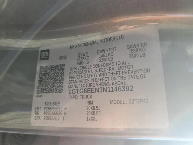 2022 GMC CANYON DEN 1GTG6EEN3N1146392