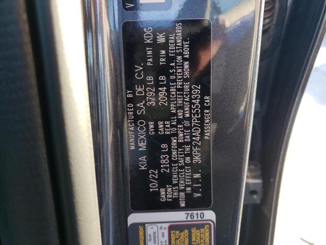 3KPF24AD7PE554392 KIA FORTE LX