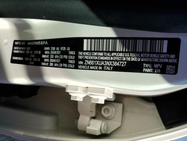 ZN661XUA3NX384727 Maserati Levante Base