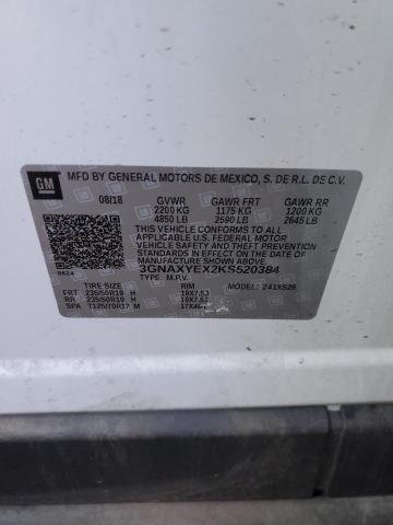 2019 CHEVROLET EQUINOX PR 3GNAXYEX2KS520384