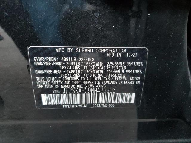 JF2SKAPC9NH422500 Subaru Forester Limited