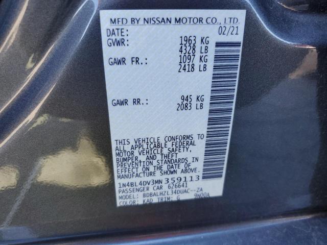 1N4BL4DV3MN359113 Nissan ALTIMA SV