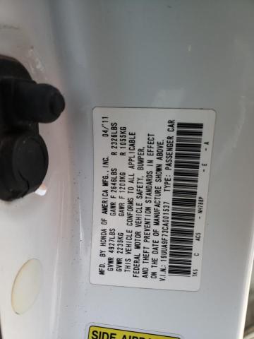 2012 ACURA TL VIN: 19UUA9F73CA001537