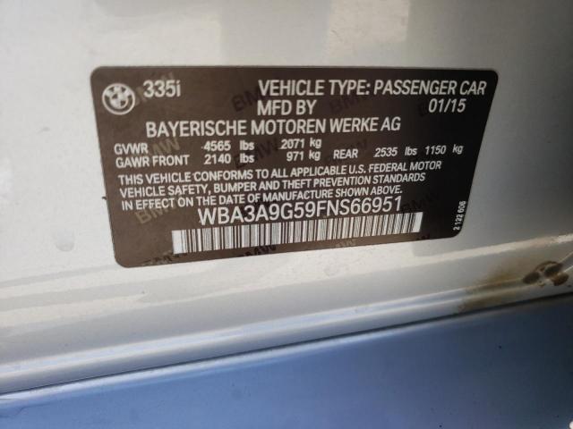 2015 BMW 335 I - WBA3A9G59FNS66951
