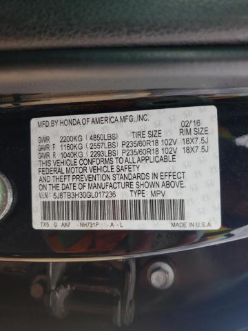5J8TB3H30GL017236 Acura RDX