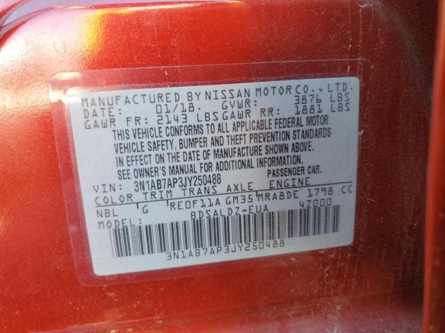 2018 NISSAN SENTRA - 3N1AB7AP3JY250488