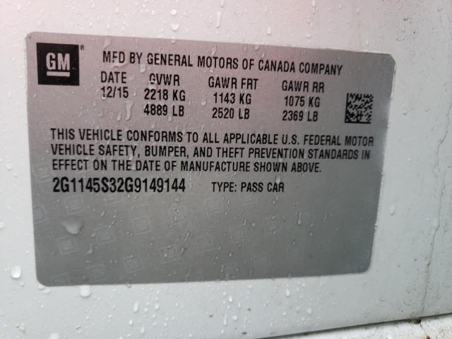 2016 CHEVROLET IMPALA LTZ - 2G1145S32G9149144