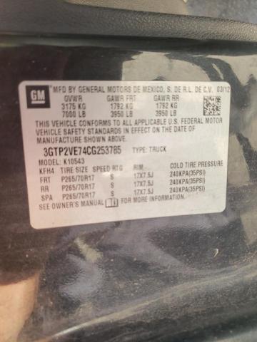 3GTP2VE74CG253785 GMC Sierra K1500 Sle