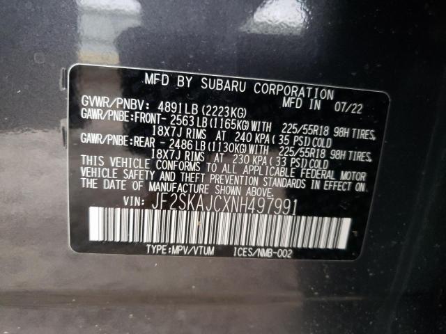2022 SUBARU FORESTER S - JF2SKAJCXNH497991