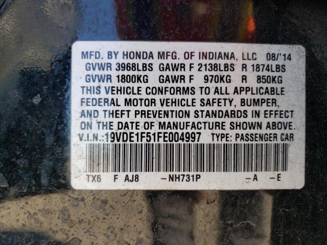 19VDE1F51FE004997 Acura ILX
