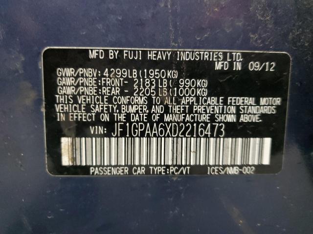 JF1GPAA6XD2216473 Subaru Impreza