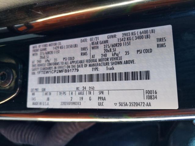 2021 FORD F150 SUPER - 1FTEW1CP2MFB91779